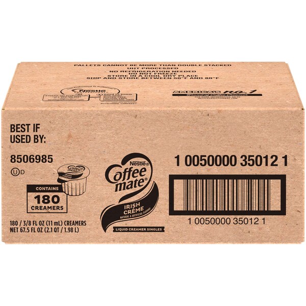 Coffee Mate Coffee-Mate Irish Crme Single Serve Liquid Creamer .375 oz., PK180 - 10050000350121