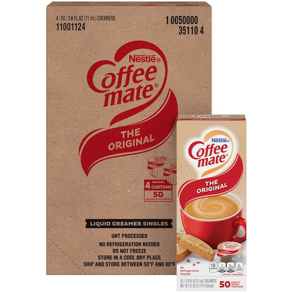 Coffee Mate The Original Single Serve Liquid Creamer .32 oz. Cup, PK200 - 10050000351104