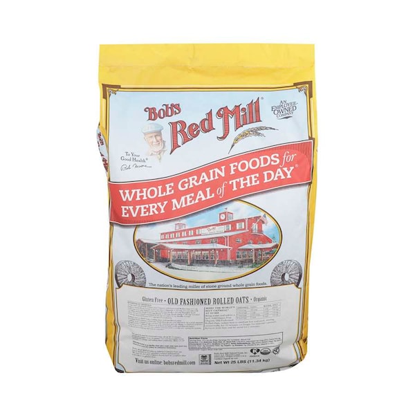 Bobs Red Mill Natural Foods Bob's Red Mill Gluten Free Organic Old Fashioned Rolled Oats 25lb - 1992B25