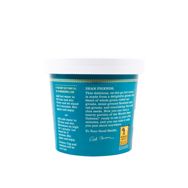 Bobs Red Mill Natural Foods Bob's Red Mill Gluten Free Classic Oatmeal Cup 1.81 oz. Cup, PK12 - 1368C0112