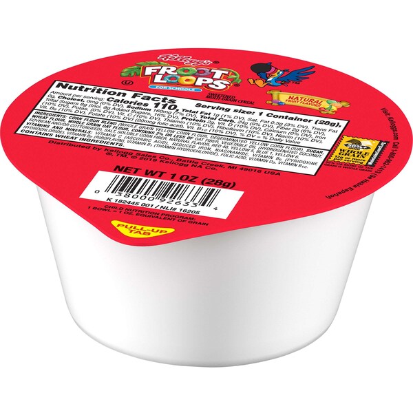 Kelloggs Kellogg's Reduced Sugar Froot Loops Cereal 1 oz. Bowl, PK96 - 3800078788