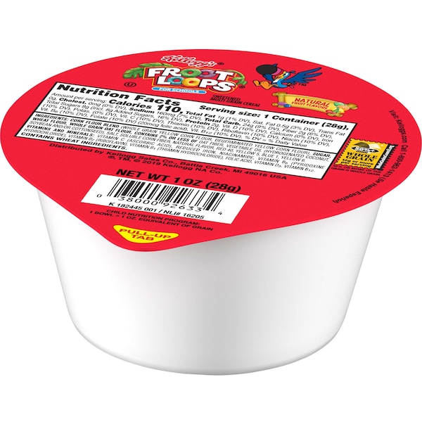 Kelloggs Kellogg's Reduced Sugar Froot Loops Cereal 1 oz. Bowl, PK96 - 3800078788
