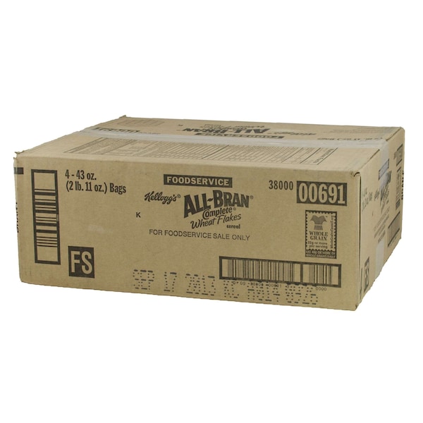 Kelloggs Kellogg's All Bran Complete Wheat Flakes Cereal 43 oz. Bag, PK4 - 3800000691