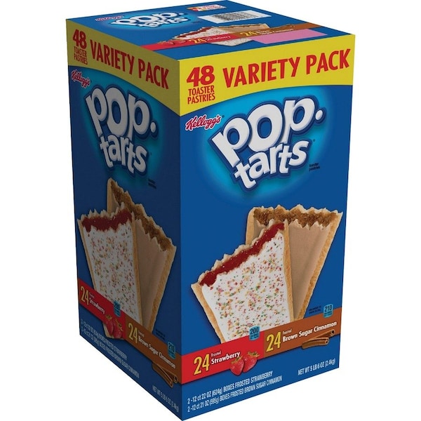 Pop Tarts Toaster Pastries, Variety Pack, 43 oz, 48/BX, Multi PK - KEB22095