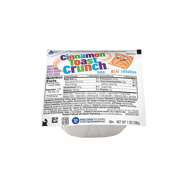 Cinnamon Toast Crunch Cinnamon Toast Crunch Cereal Single Serve Bowlpak 1 oz. Cup, PK96 - 16000-11815