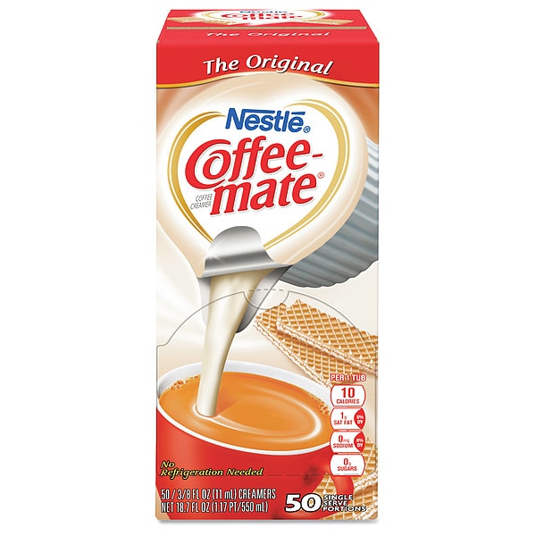 Coffee Mate Liquid Coffee Creamer, Original, 0.38 oz Mini Cups, PK200 - 35110