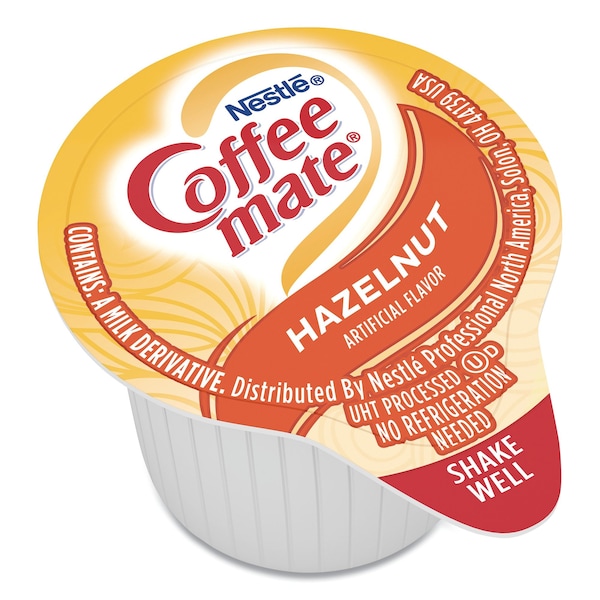 Coffee Mate Liquid Coffee Creamer, Hazelnut, 0.38 oz Mini Cups, 180PK - 11000374