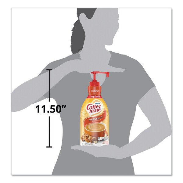 Coffee Mate Liquid Coffee Creamer, Hazelnut, 1.5 L Pump Bottle - 31831