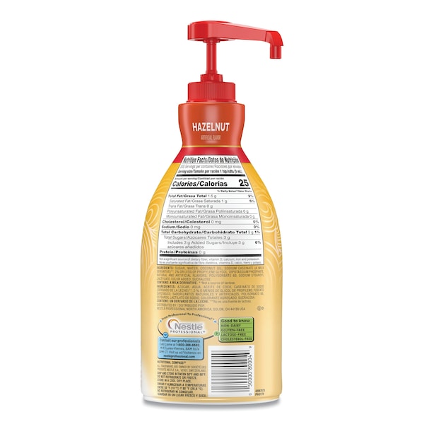 Coffee Mate Liquid Coffee Creamer, Hazelnut, 1.5 L Pump Bottle - 31831
