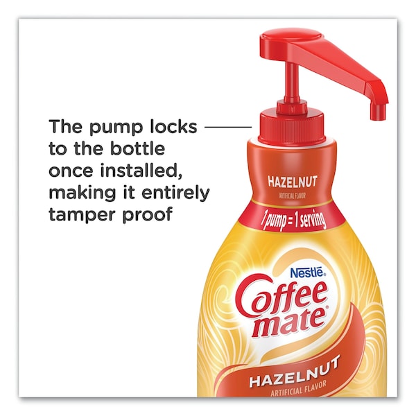 Coffee Mate Liquid Coffee Creamer, Hazelnut, 1.5 L Pump Bottle, PK2 - 31831