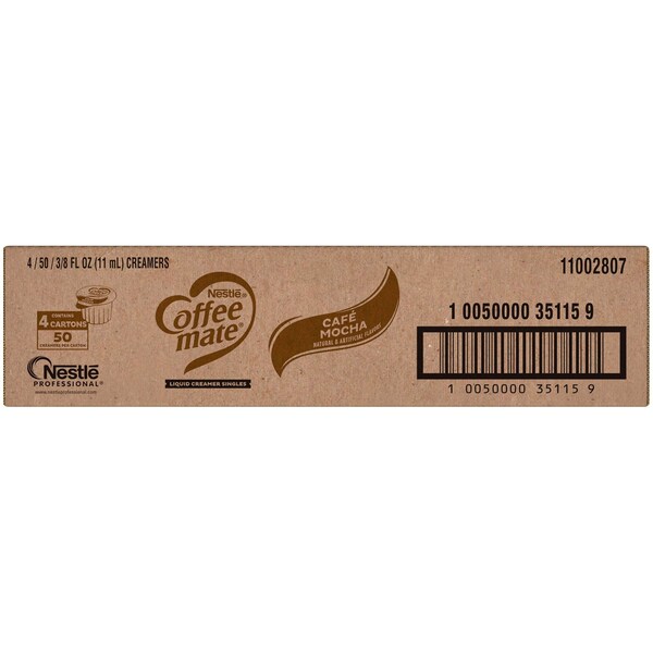 Coffee Mate Coffee-Mate Cafe Mocha Single Serve Liquid Creamer .375 oz. Cup, PK200 - 10050000351159