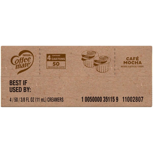 Coffee Mate Coffee-Mate Cafe Mocha Single Serve Liquid Creamer .375 oz. Cup, PK200 - 10050000351159