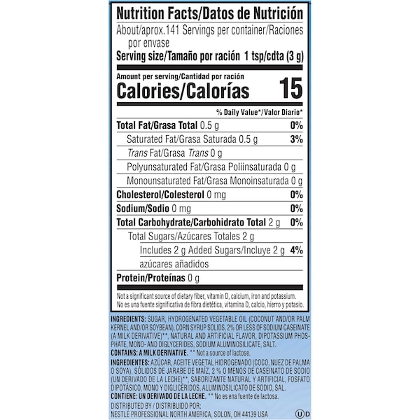 Coffee Mate Coffee-Mate French Vanilla Powder Creamer 15 oz. Canister, PK12 - 00050000357758