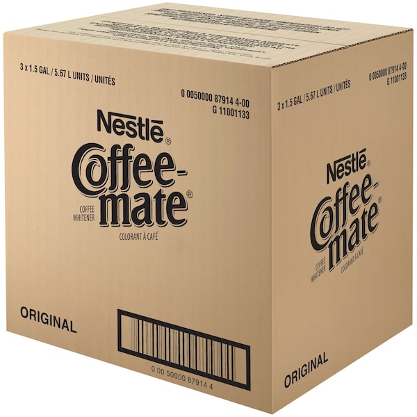 Coffee Mate Coffee-Mate The Original Liquid Creamer 1.5 gal., PK3 - 00050000879144