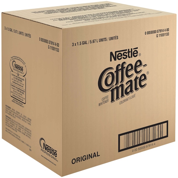 Coffee Mate Coffee-Mate The Original Liquid Creamer 1.5 gal., PK3 - 00050000879144