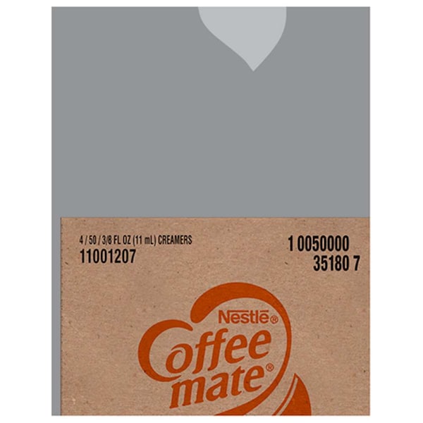 Coffee Mate Coffee-Mate Hazelnut Single Serve Liquid Creamer .375 oz. Cup, PK200 - 10050000351807