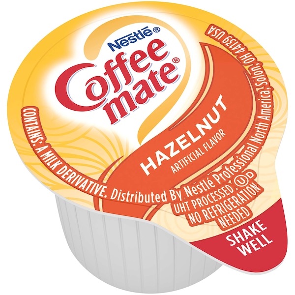 Coffee Mate Coffee-Mate Hazelnut Single Serve Liquid Creamer .375 oz. Cup, PK200 - 10050000351807