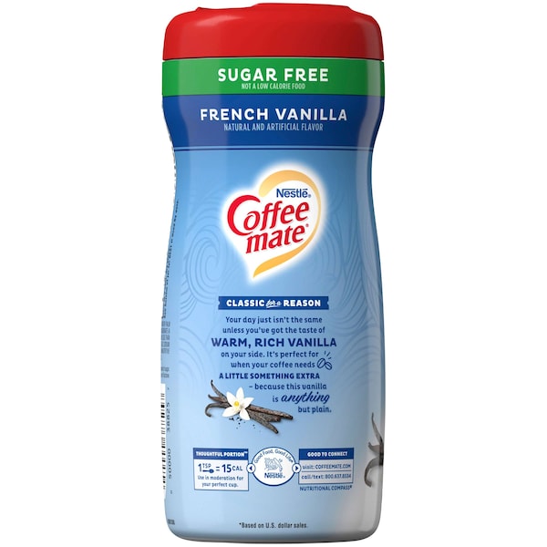 Coffee Mate Sugar Free French Vanilla Powder Creamer 10.2 oz., PK6 - 00050000387717