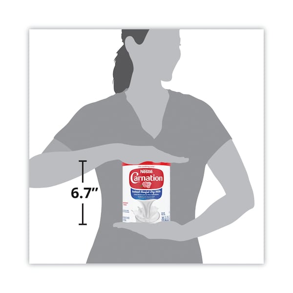 Carnation Instant Nonfat Dry Milk, Unsweetened, 22.75 oz Canister, PK4 - 12428935
