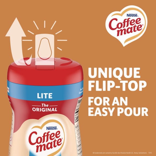 Coffee Mate Original Lite Powdered Creamer, 11 oz Canister - 005000074185