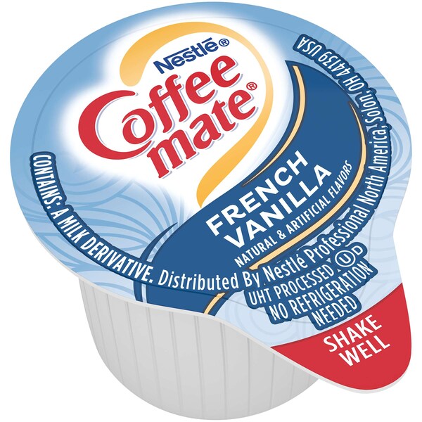 Coffee Mate French Vanilla Single Serve Liquid Creamer .375 oz. Cup, PK200 - 10050000351708