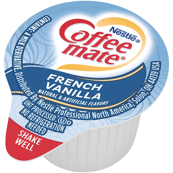 Coffee Mate French Vanilla Single Serve Liquid Creamer .375 oz. Cup, PK200 - 10050000351708