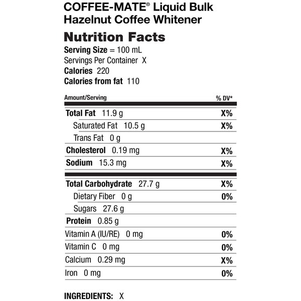 Coffee Mate Coffee-Mate Hazelnut Liquid Creamer 1.5 gal., PK3 - 00050000550104