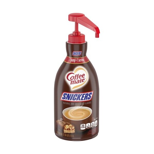 Nestle Coffee Creamer, Liquid, Pump Bottle, 1.5 Liter, White - NES97955