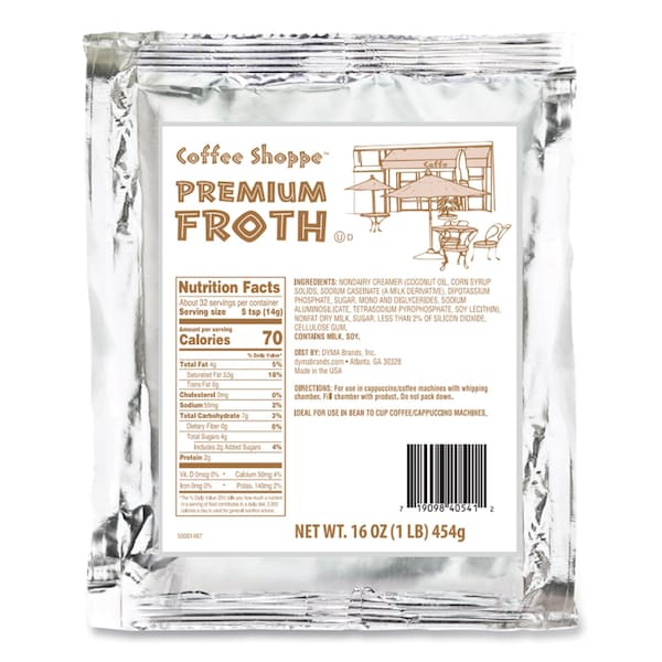 Coffee Shoppe Premium Froth Topping, 1 lb Bag - DIX40541