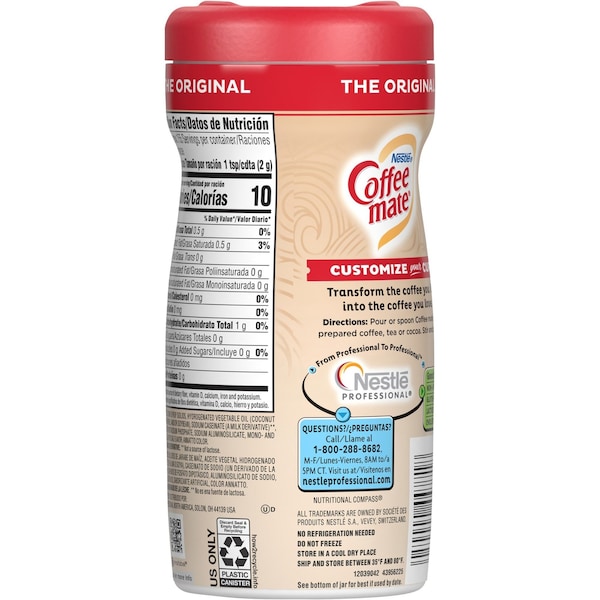 Coffee Mate Creamer, Original Canister, PK12 - 55882CT