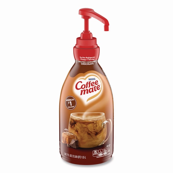 Coffee Mate Liquid Creamer Pump Bottle, Salted Caramel Chocolate, 1.5 Liter - 79976