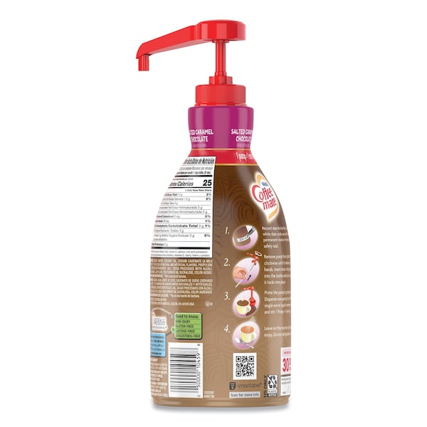 Coffee Mate Liquid Creamer Pump Bottle, Salted Caramel Chocolate, 1.5 Liter - 79976