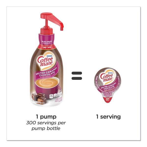 Coffee Mate Liquid Creamer Pump Bottle, Salted Caramel Chocolate, 1.5 Liter - 79976
