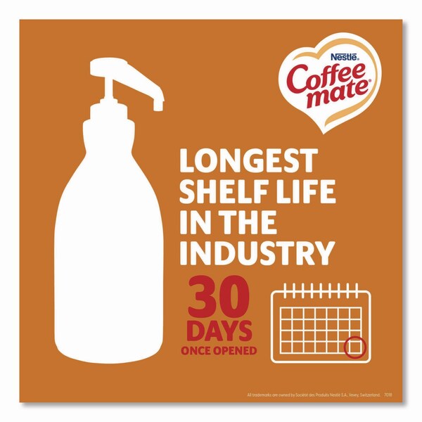 Coffee Mate Liquid Creamer Pump Bottle, Salted Caramel Chocolate, 1.5 Liter - 79976