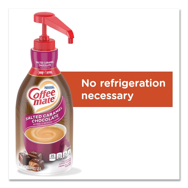 Coffee Mate Liquid Creamer Pump Bottle, Salted Caramel Chocolate, 1.5 Liter - 79976