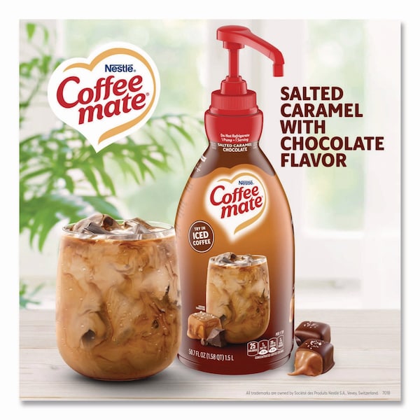 Coffee Mate Liquid Creamer Pump Bottle, Salted Caramel Chocolate, 1.5 Liter - 79976