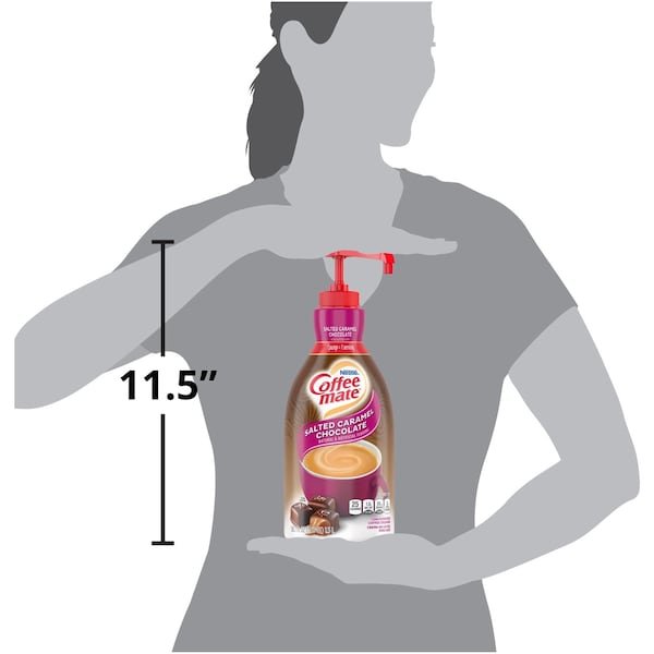 Coffee Mate Liquid Creamer Pump Bottle, Salted Caramel Chocolate, 1.5 Liter - 79976