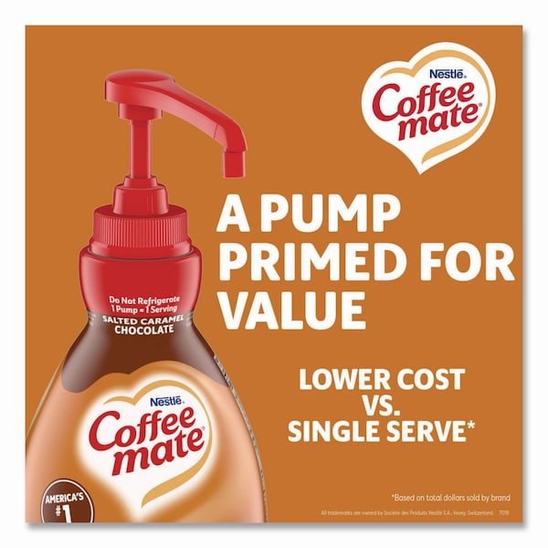 Coffee Mate Liquid Creamer Pump Bottle, Salted Caramel Chocolate, 1.5 Liter - 79976