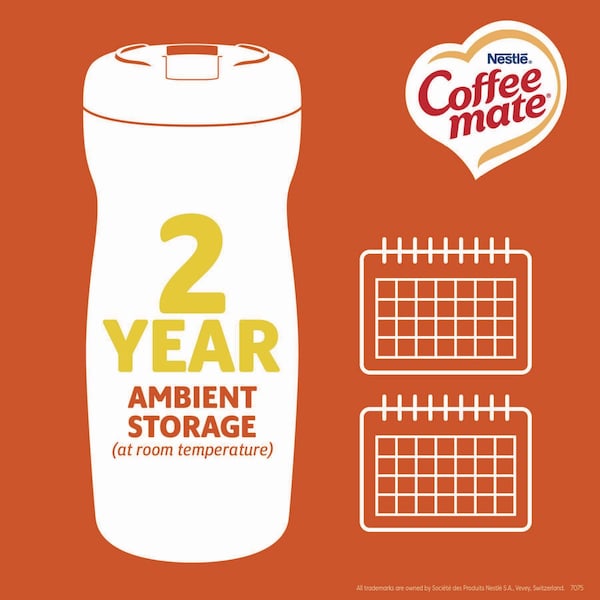 Coffee Mate Hazelnut Creamer Powder, 15 oz Canister - 00050000494002