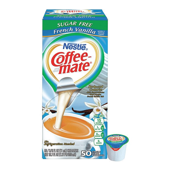 Nestle Professional Creamer, French Vanilla, Sugar Free, PK50 - 91757