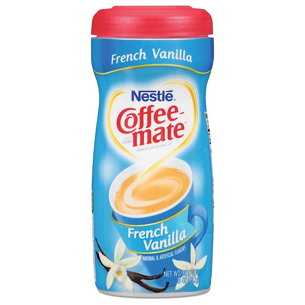 Coffee Mate Non-Dairy Powdered Creamer, French Vanilla, 15 oz Canister, PK12 - 35775