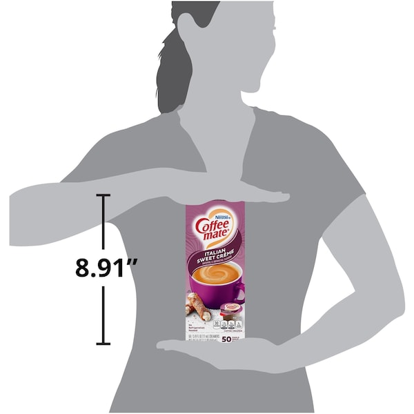 Coffee Mate Liquid Coffee Creamer, Italian Sweet Cream, 0.38 oz Mini Cups, PK200 - 5000084652