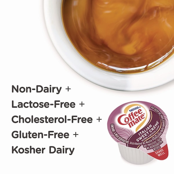 Coffee Mate Liquid Coffee Creamer, Italian Sweet Cream, 0.38 oz Mini Cups, PK200 - 5000084652