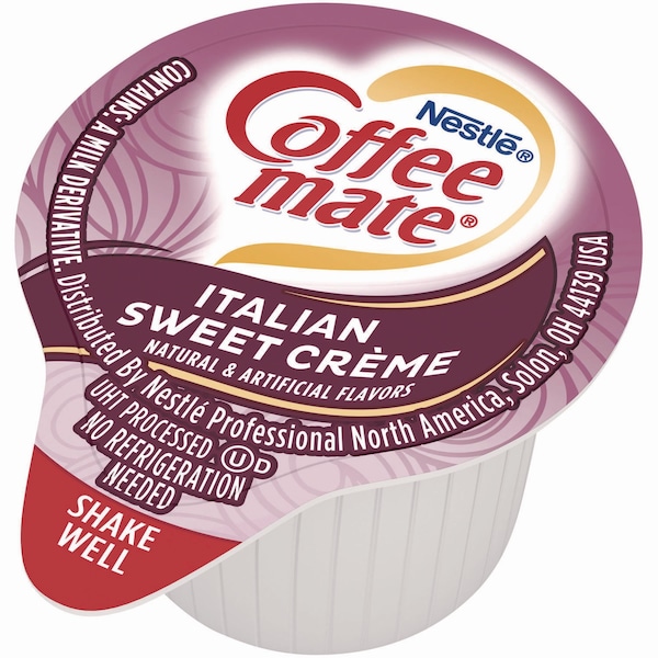 Coffee Mate Liquid Coffee Creamer, Italian Sweet Cream, 0.38 oz Mini Cups, PK200 - 5000084652