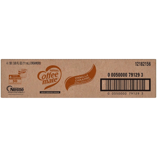 Coffee Mate Vanilla Caramel Single Serve Liquid Creamer .375 oz. Cup, PK200 - 00050000791293