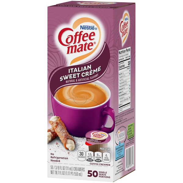 Nestle Italian Sweet Creme Single Serve Liquid Creamer .375 oz. Cup, PK200 - 00050000846528