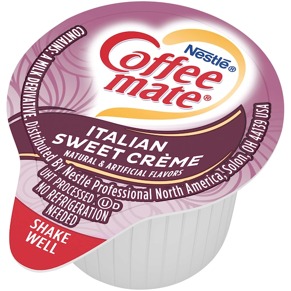 Nestle Italian Sweet Creme Single Serve Liquid Creamer .375 oz. Cup, PK200 - 00050000846528