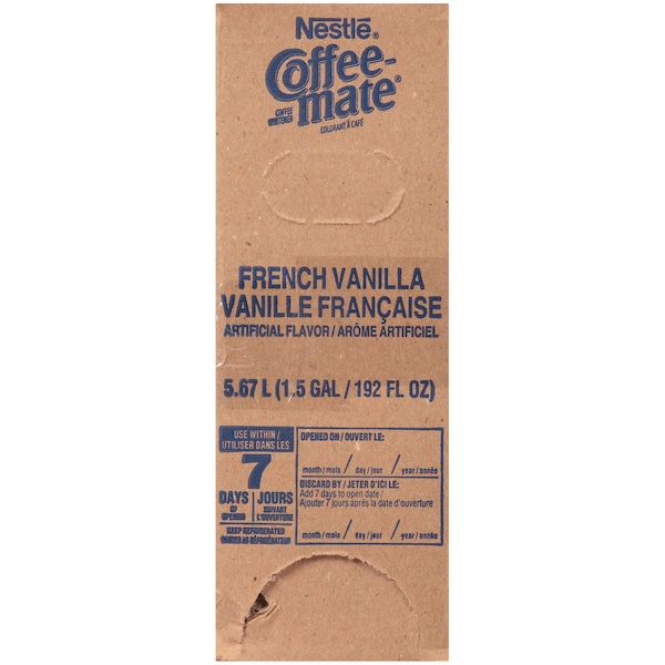 Coffee Mate Coffee-Mate French Vanilla Liquid Creamer 1.5 gal., PK3 - 00050000411221