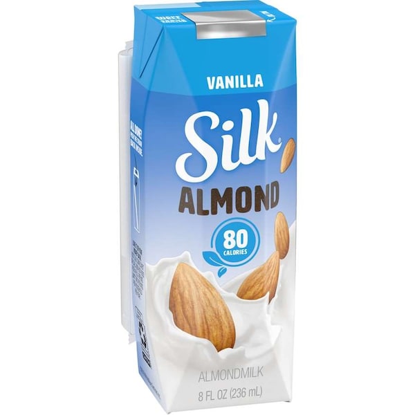 Silk Silk Aseptic Vanilla Almond Milk 8 oz., PK18 - 136461