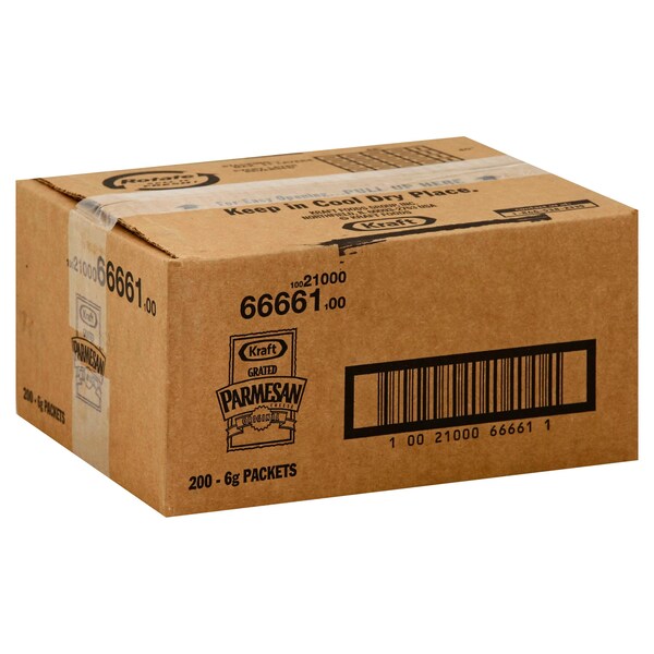 Kraft Kraft Grated Parmesan Cheese .21 oz., PK200 - 10021000666611